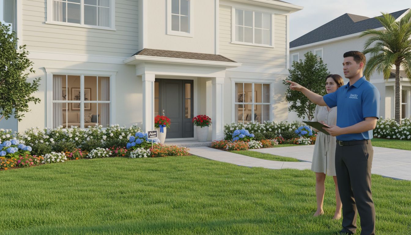 Modern home with perfect curb appeal