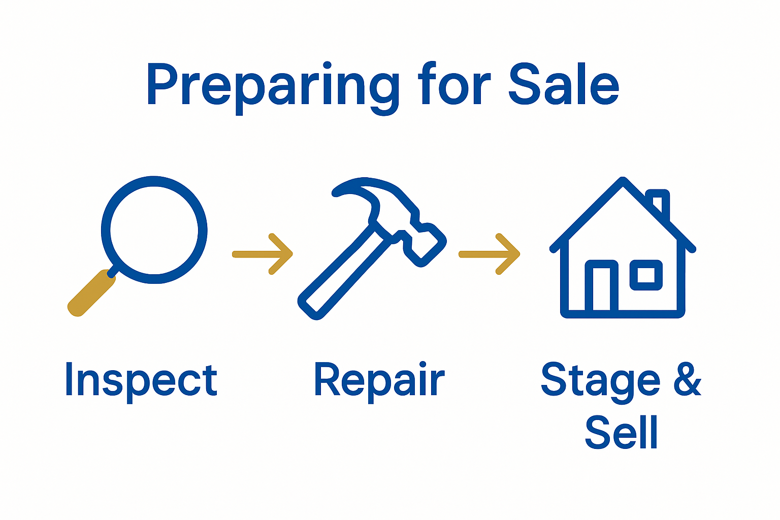 Infographic of home selling preparation steps
