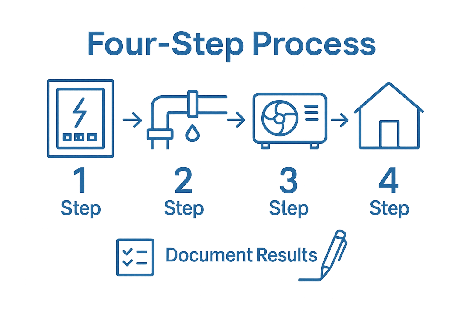 Infographic showing four inspection steps checklist