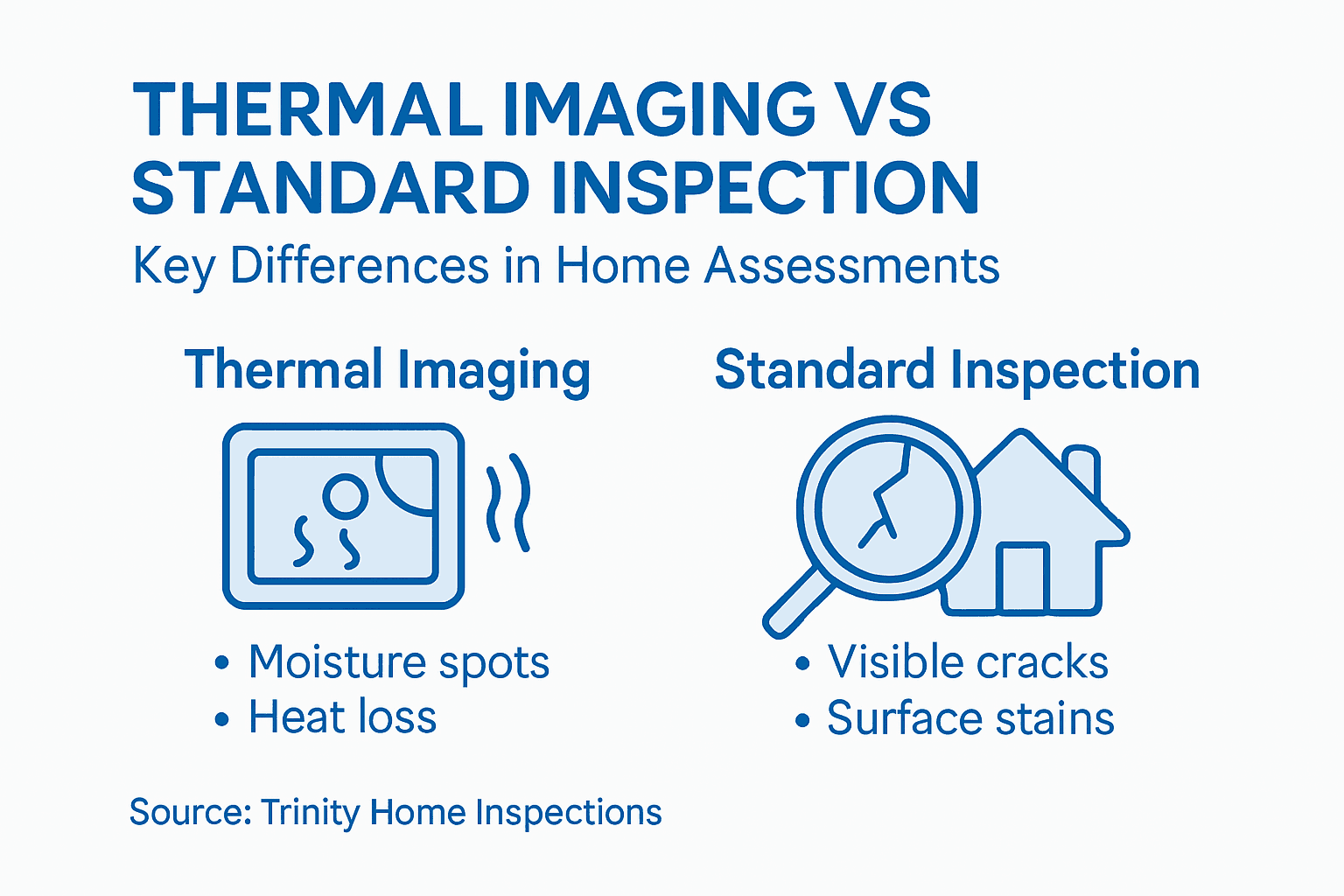 Infographic comparing thermal and standard inspections