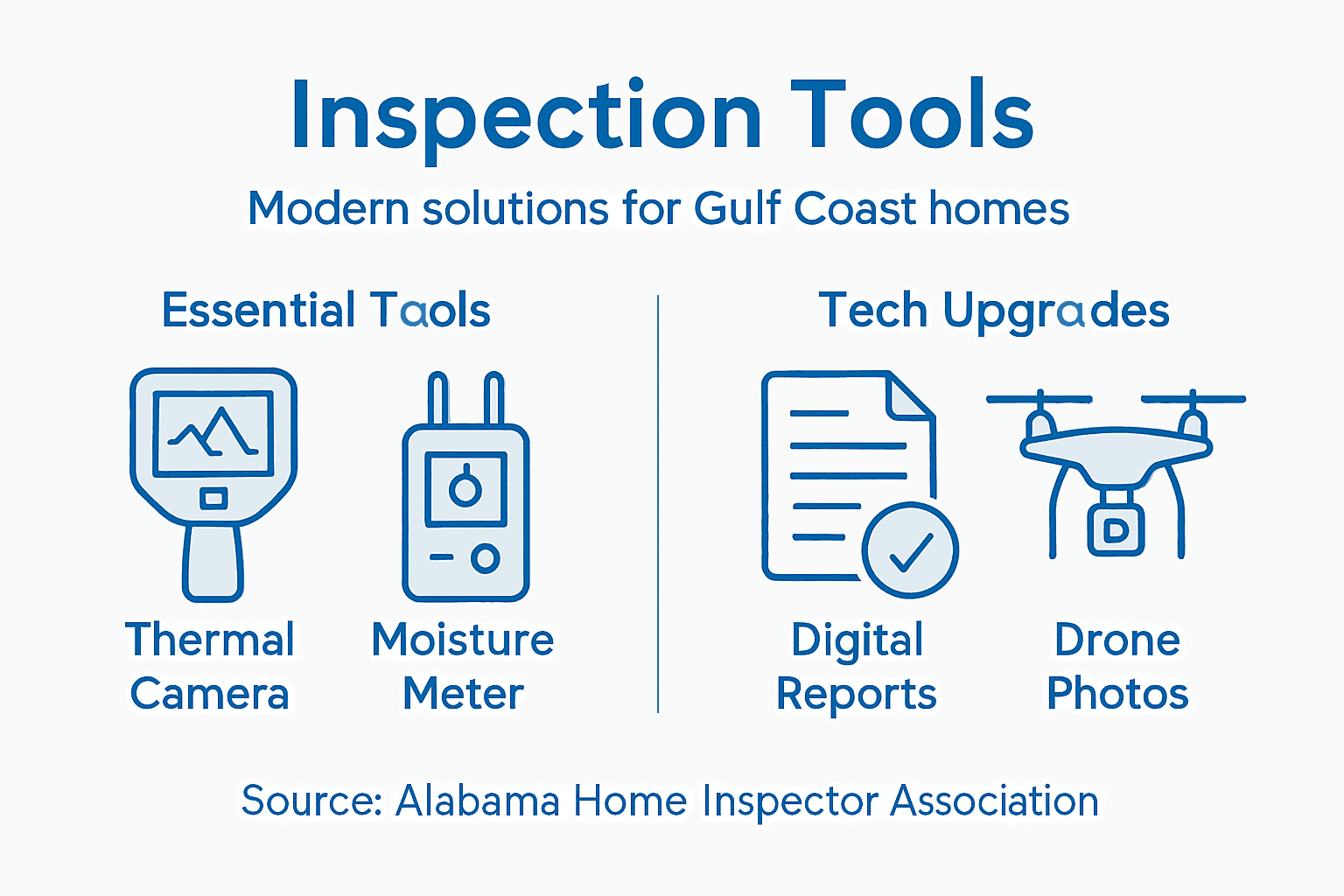 Infographic overview of home inspection technology