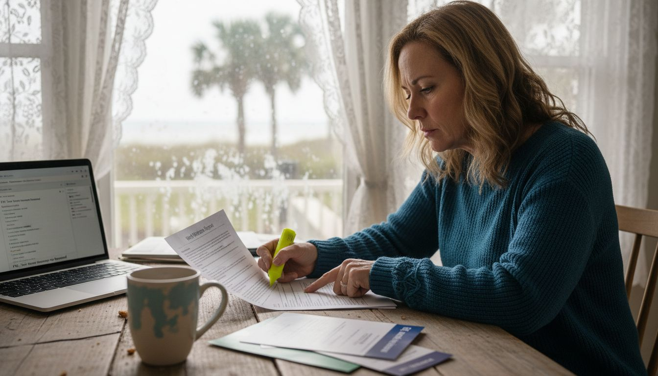 Homeowner reading wind mitigation report