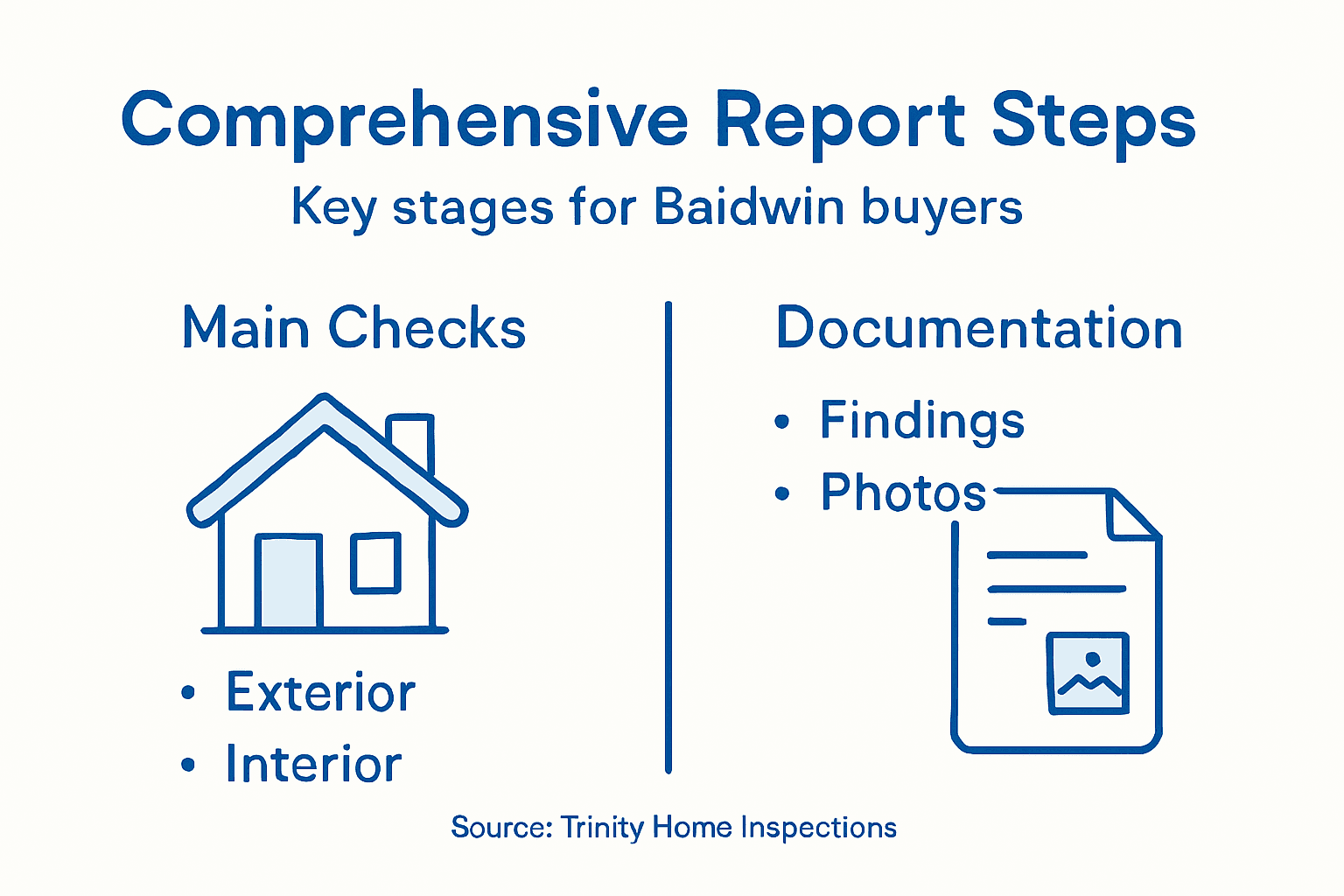Infographic key steps in home inspection reports