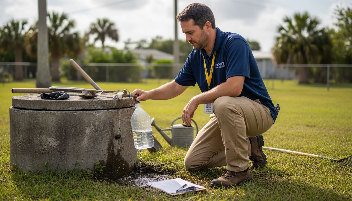 Inspector collecting Alabama water sample