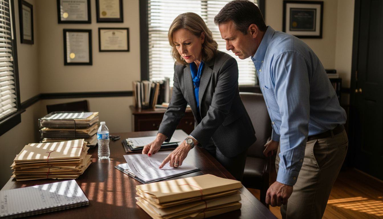 Attorney reviewing home sale disclosure with client