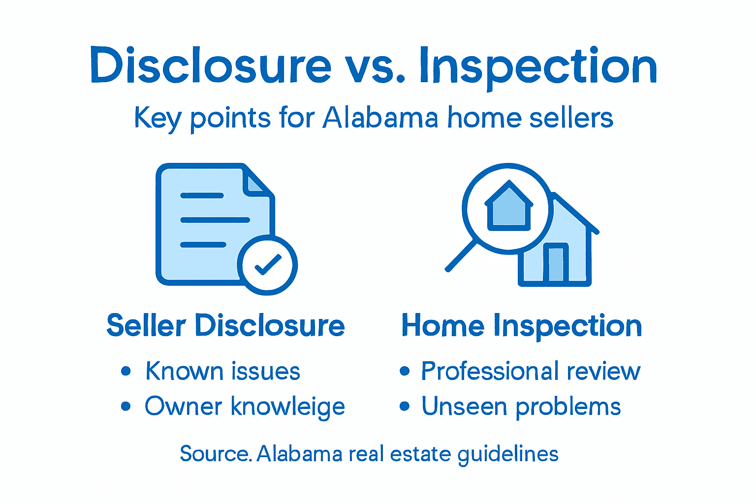 Infographic comparing disclosure and inspection