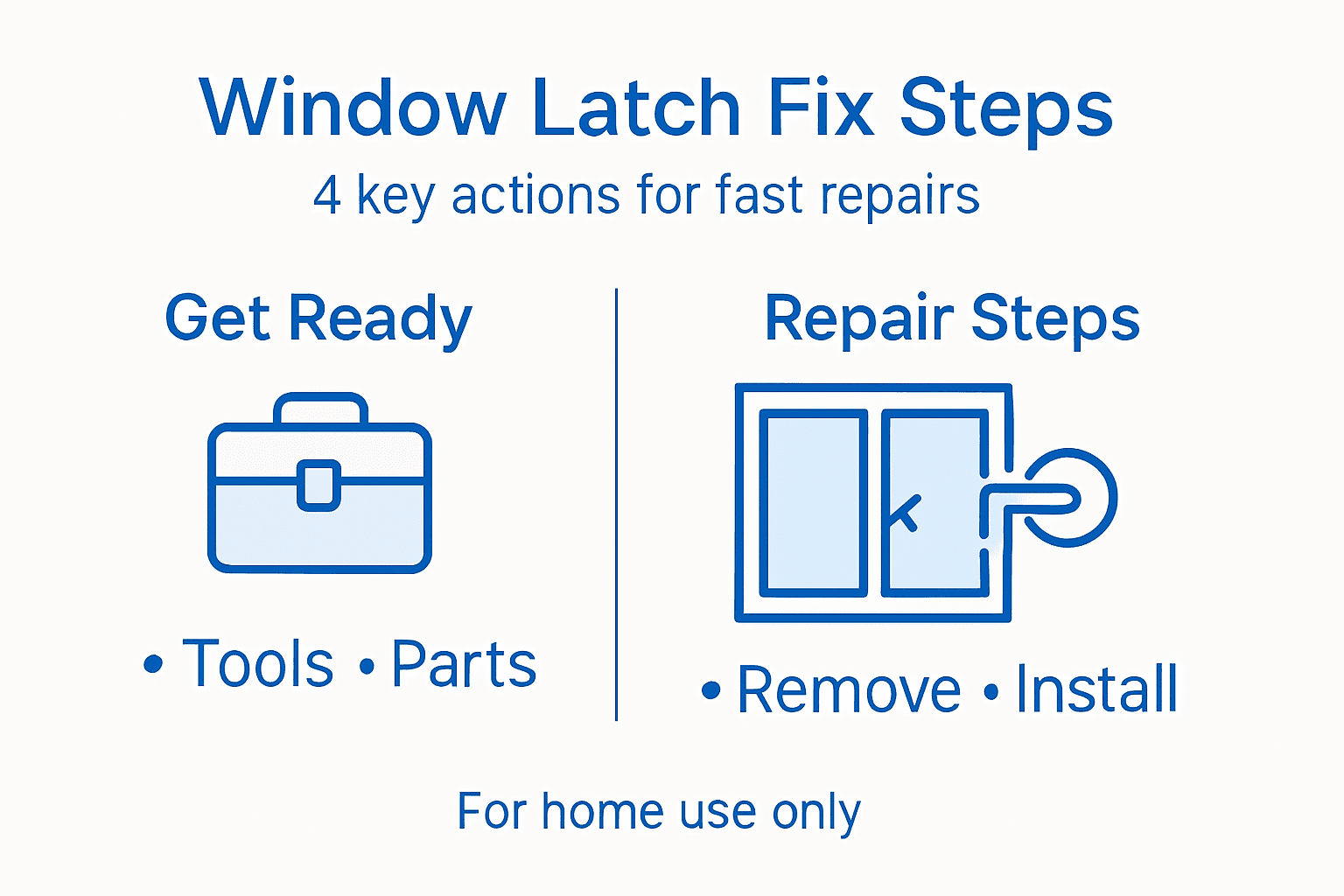 Infographic of window latch repair steps