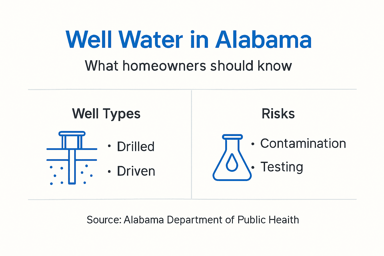 Infographic Alabama well water basics
