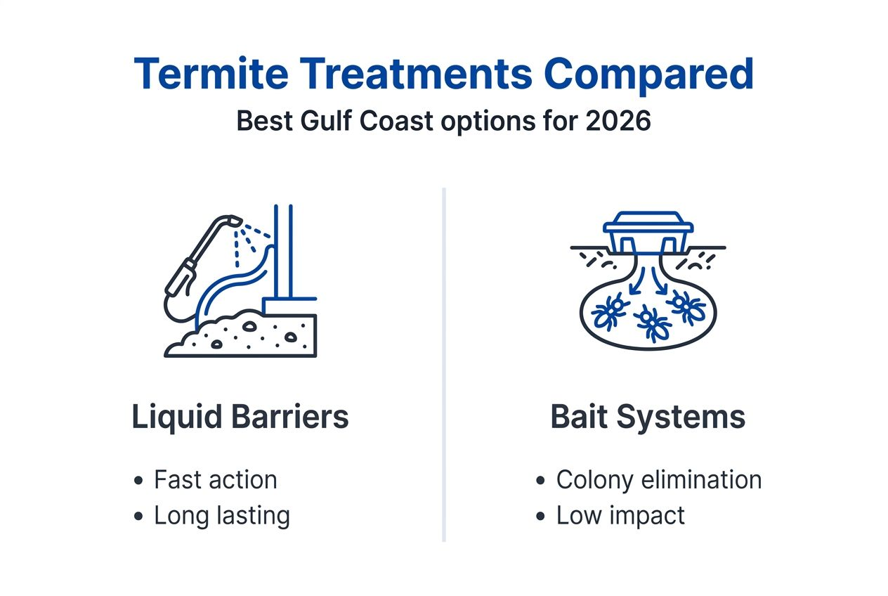Infographic comparing termite treatment methods