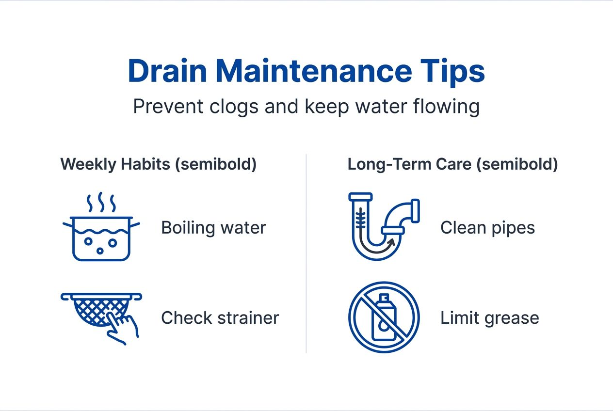 Infographic on drain clog prevention tips