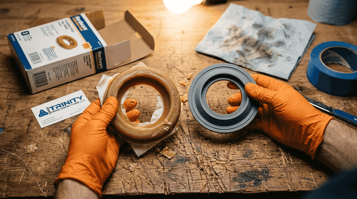 Comparing wax and rubber toilet seals