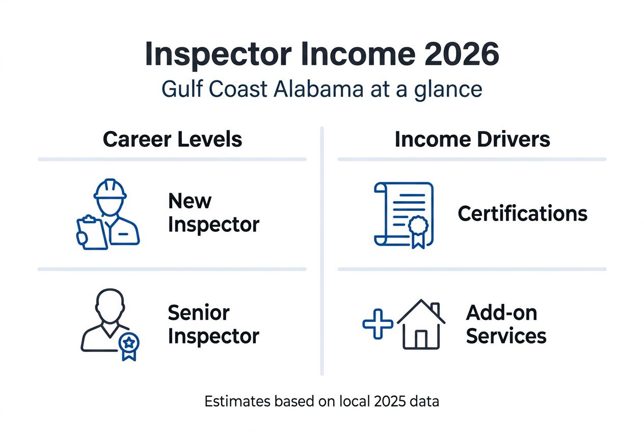 Infographic of Gulf Coast inspector income drivers