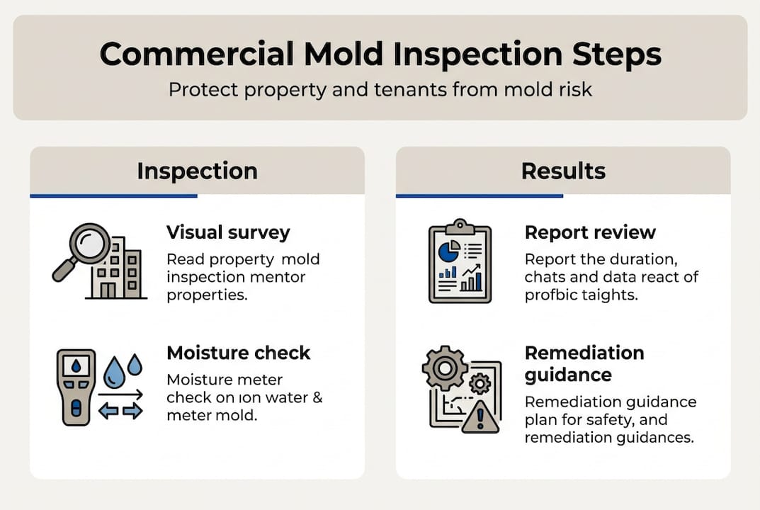 Infographic showing mold inspection steps