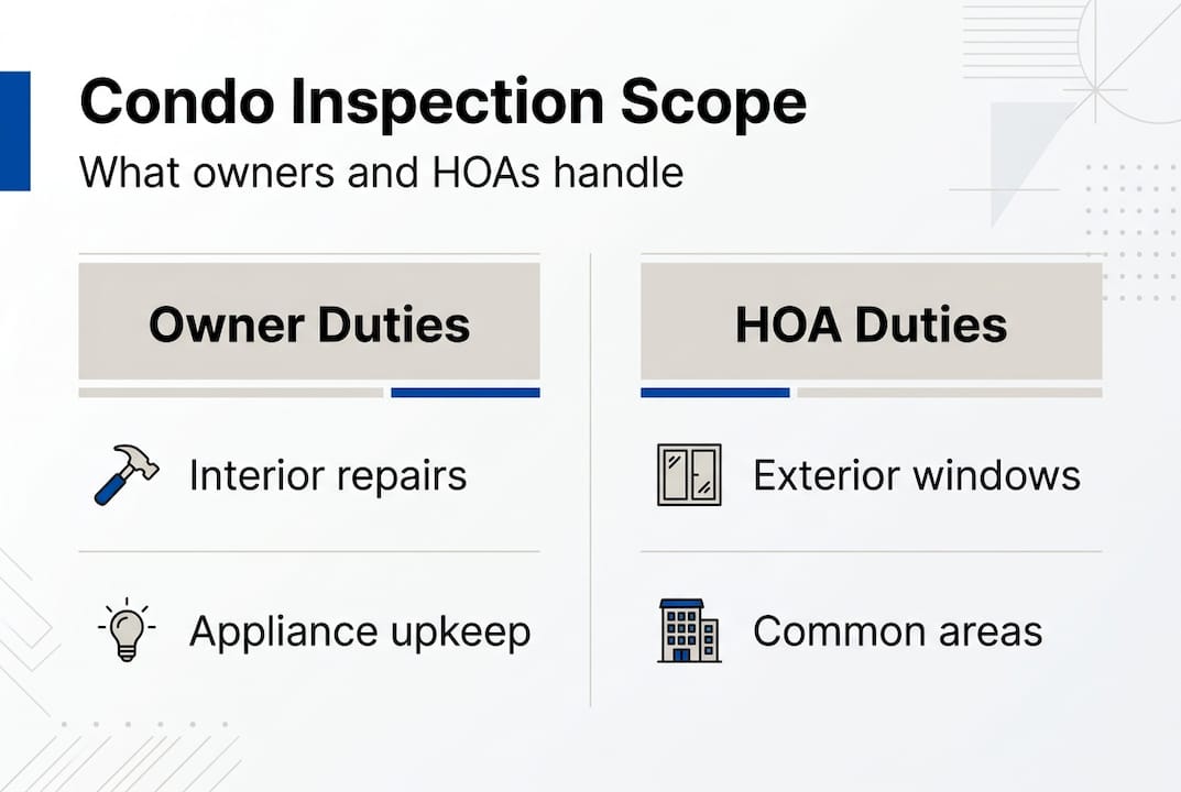 Infographic clarifying condo responsibilities