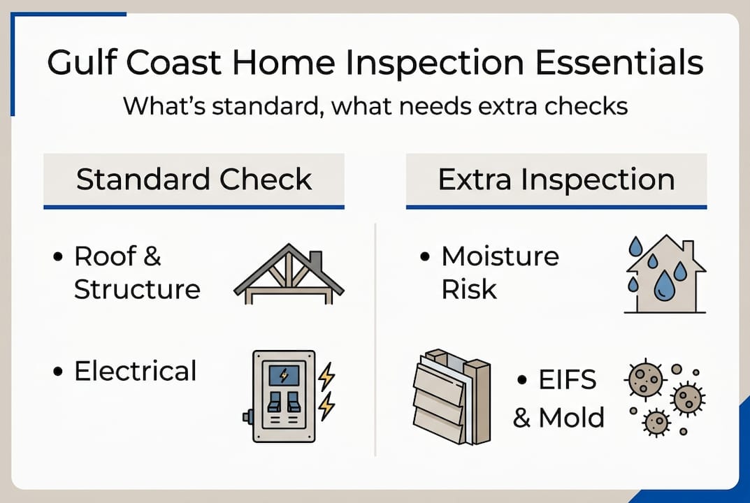 Infographic on Gulf Coast home inspection essentials