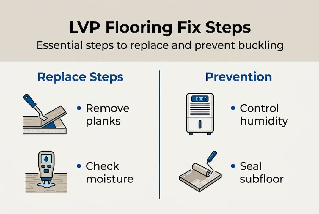 Infographic: LVP floor replacement and prevention steps
