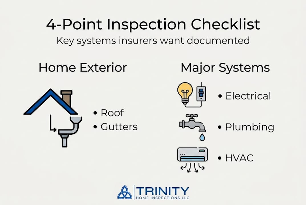 Infographic summary of 4-point inspection checklist