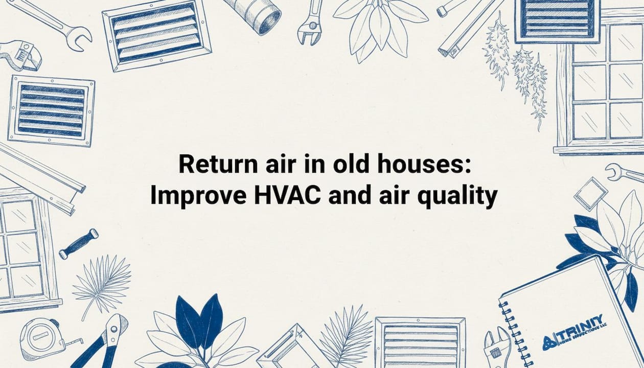 Decorative hand-drawn HVAC title card illustration