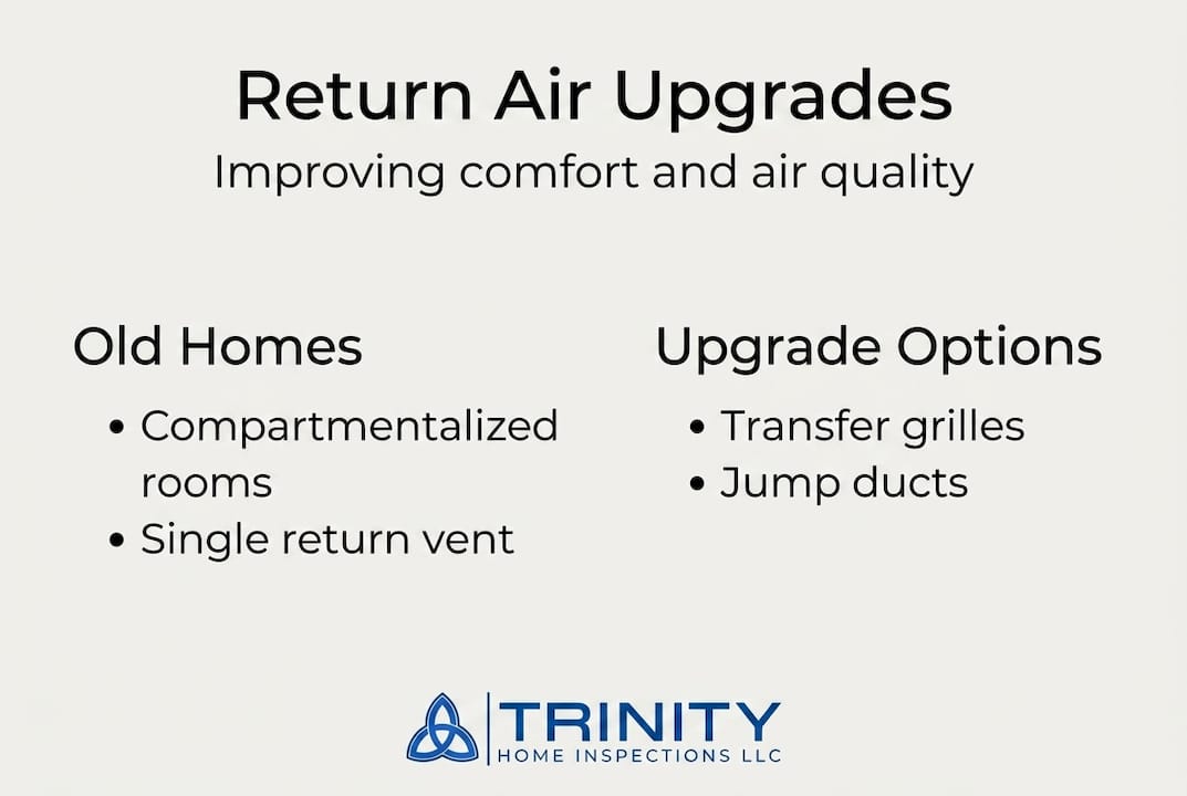 Infographic showing return air improvements