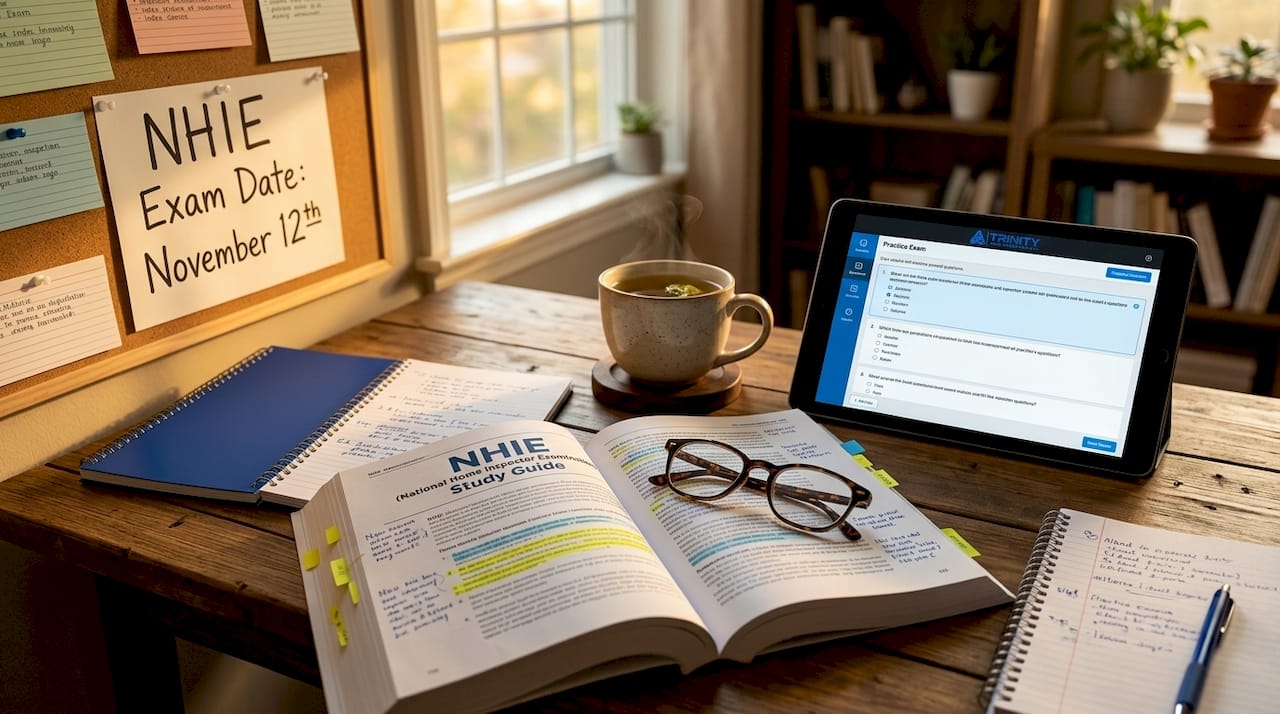 Study materials for home inspection certification exam