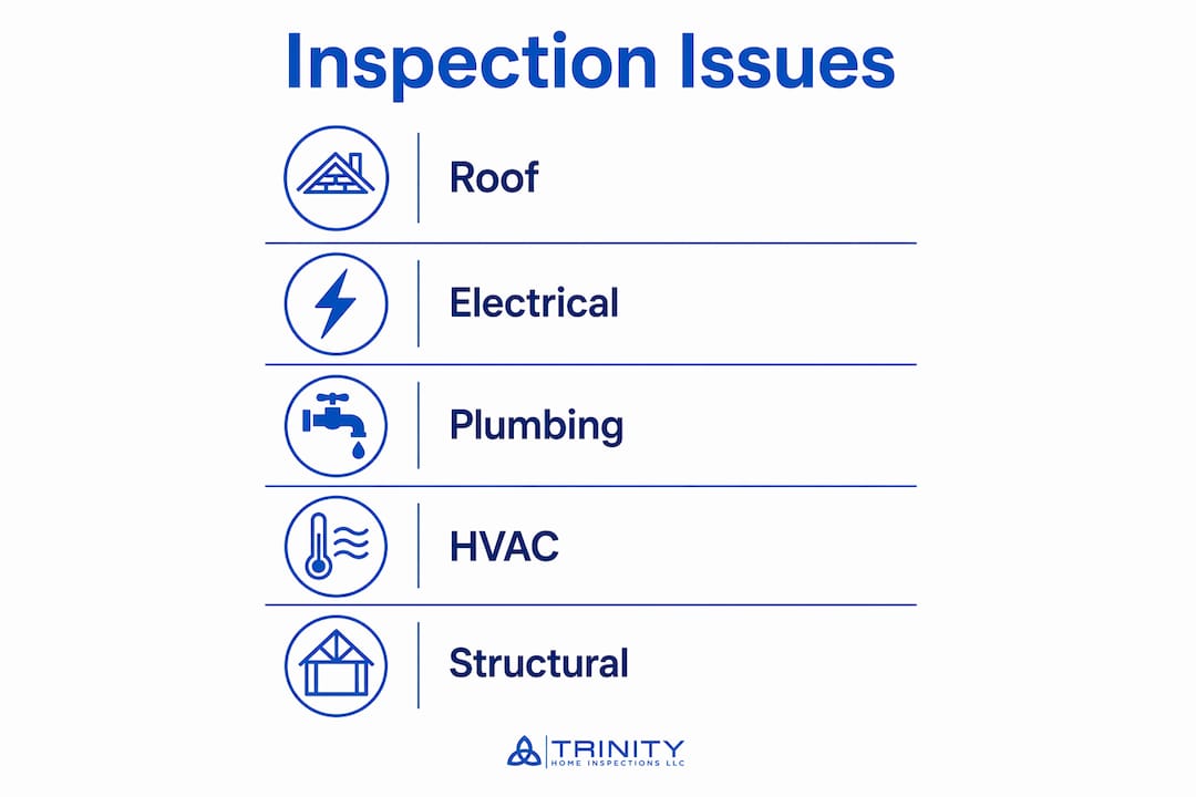 Infographic of common home inspection issues for sellers