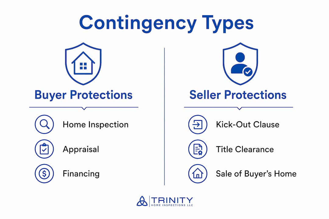 Infographic comparing buyer and seller contingencies