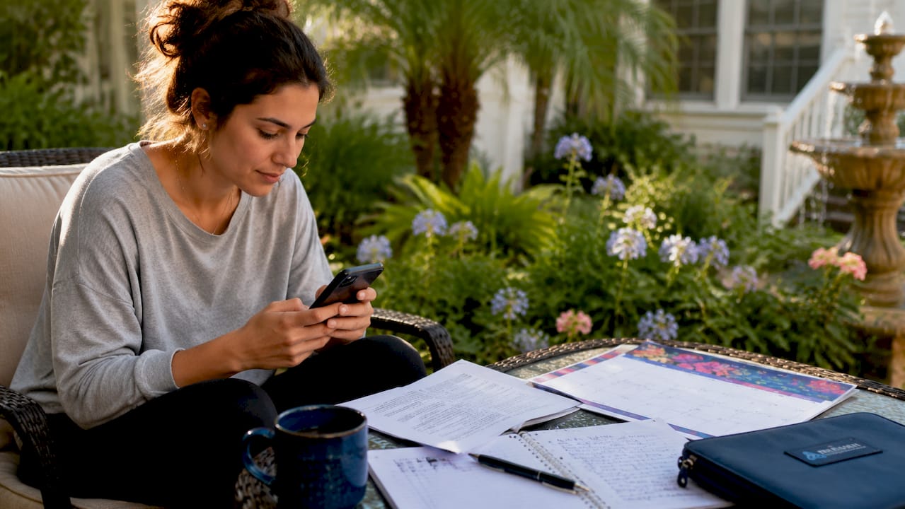 Homeowner scheduling inspection using phone and calendar