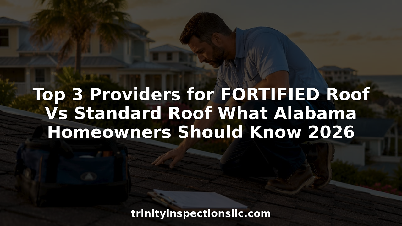 Home inspector checking roof on Gulf Coast house