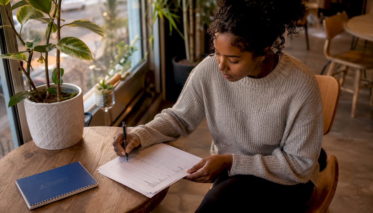 First-time home buyer reviewing inspection checklist