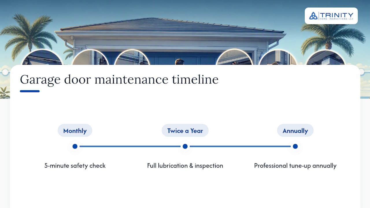 Garage door maintenance timeline and schedule