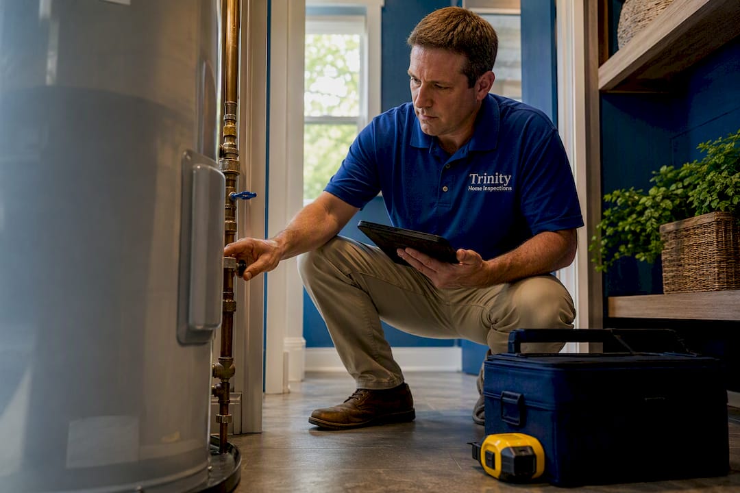 Inspector examining Gulf Coast home systems