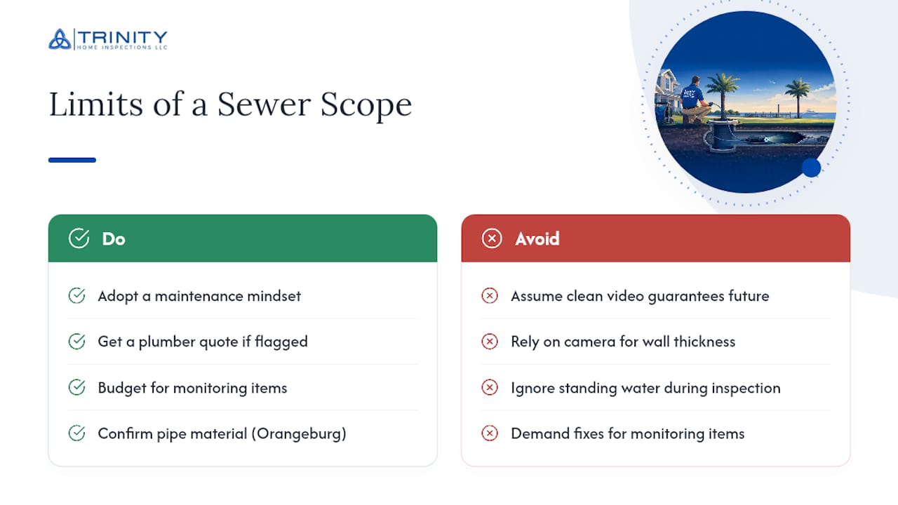 What A Sewer Scope Can't Tell You — overview diagram