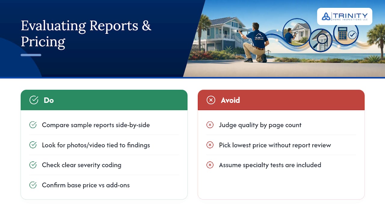 How Do You Judge a Sample Report or Compare Pricing? — overview diagram