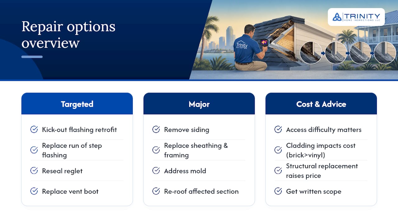 Repair Options and What They Typically Involve — overview diagram