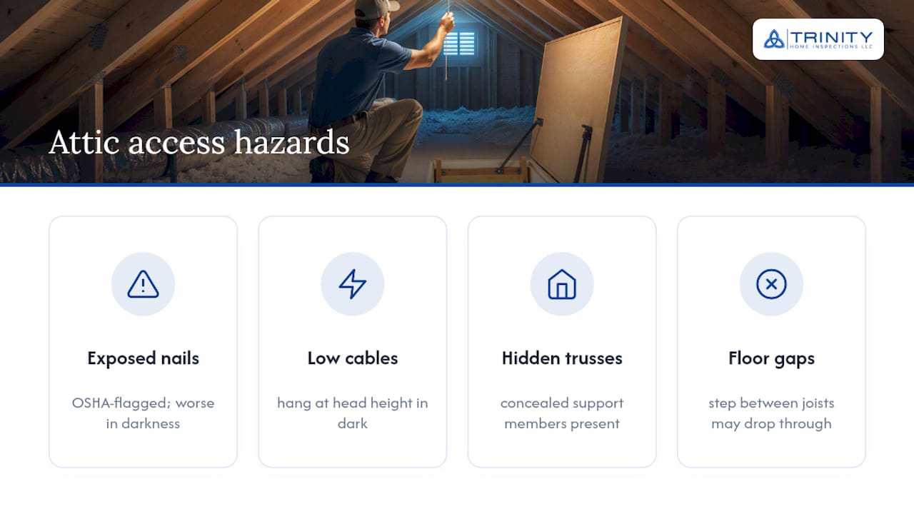 What Safety Risks Does Attic Access Lighting Reduce? — overview diagram