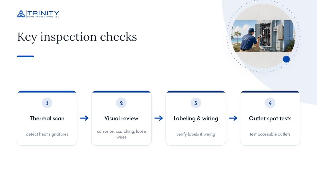 Electrical panel inspection checks diagram