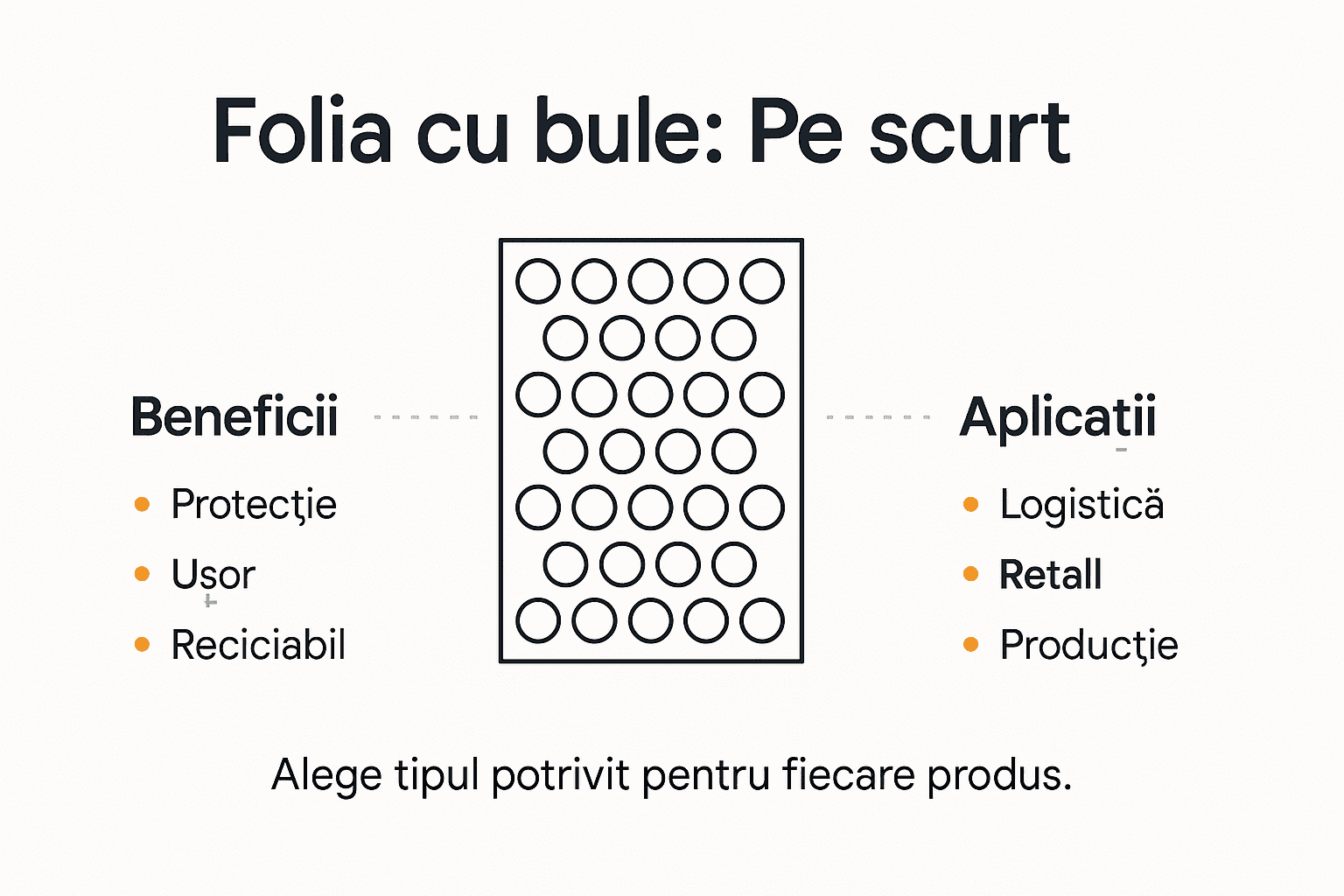 Infografic: Avantajele și cele mai frecvente întrebuințări ale foliei cu bule