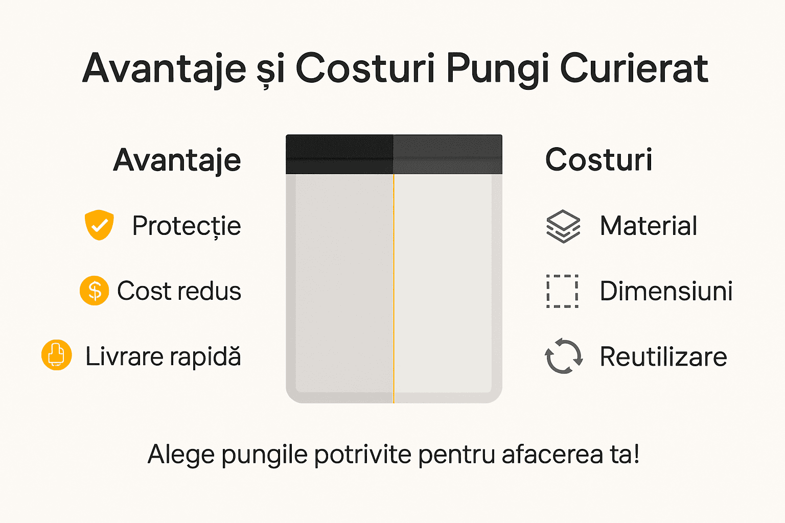 Infografic: care sunt beneficiile și cât costă pungile pentru curierat