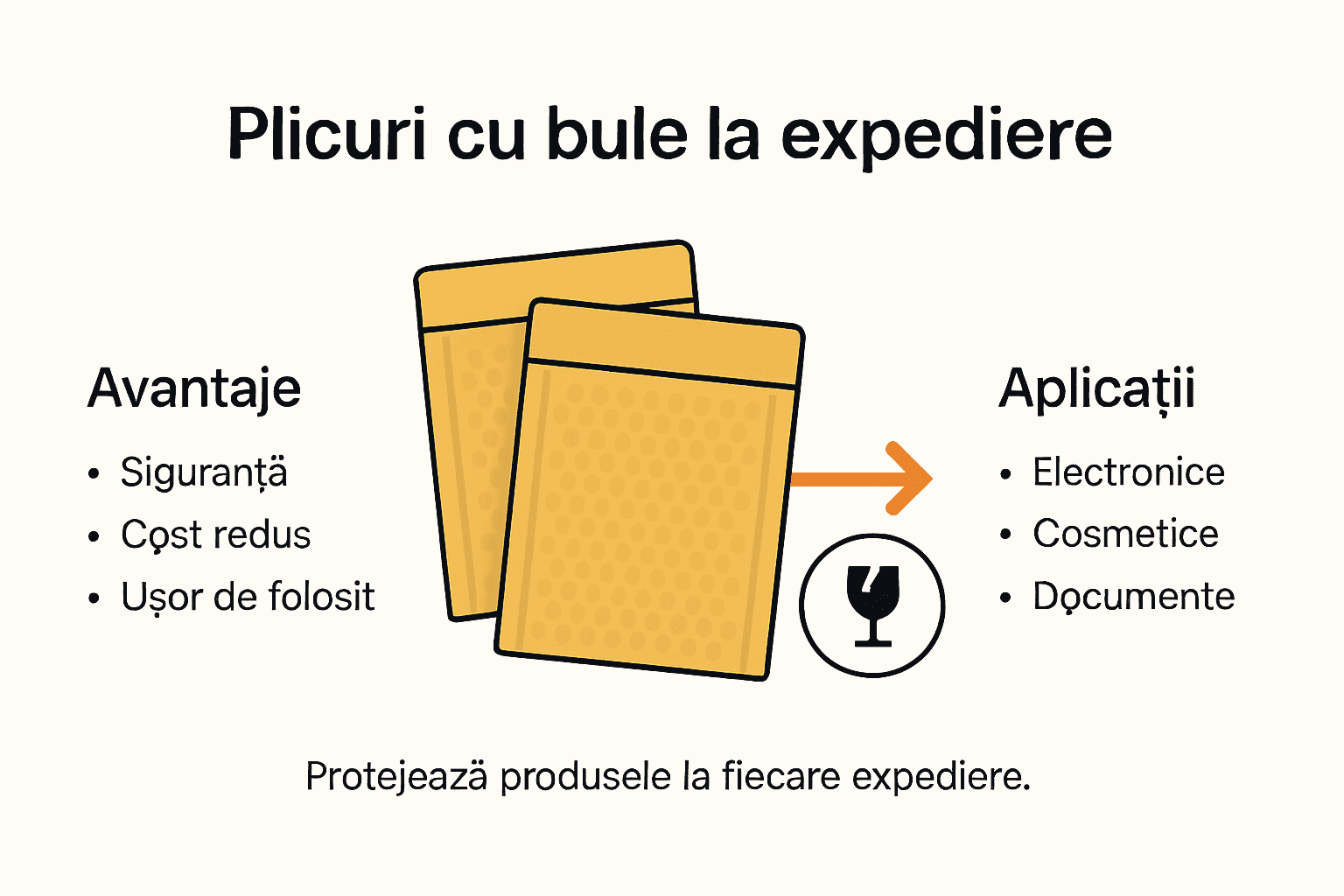 Infografic: De ce să alegi plicurile cu bule – beneficii pe care trebuie să le știi
