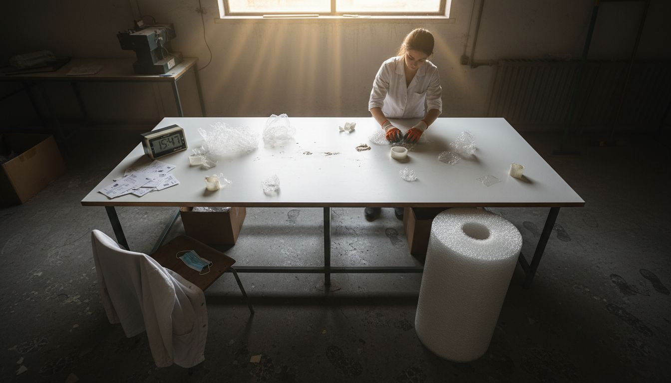 Spațiu dedicat pentru ambalare și activități de curățenie