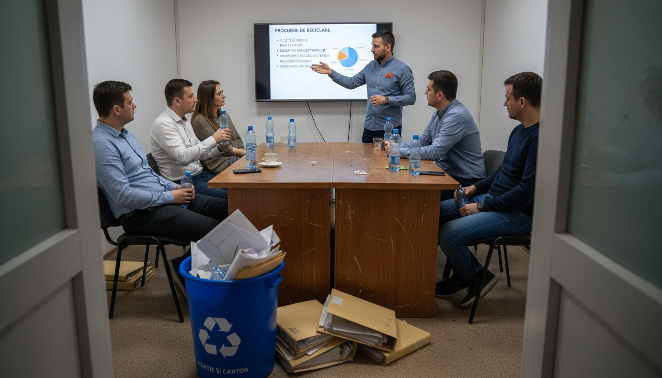 Sesiune de instruire privind regulile și pașii corecți pentru reciclare