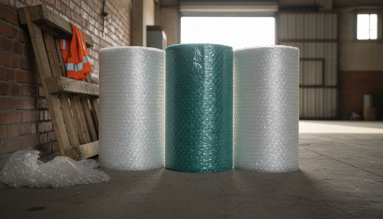 Role de folie cu bule depozitate în diferite zone ale unui depozit