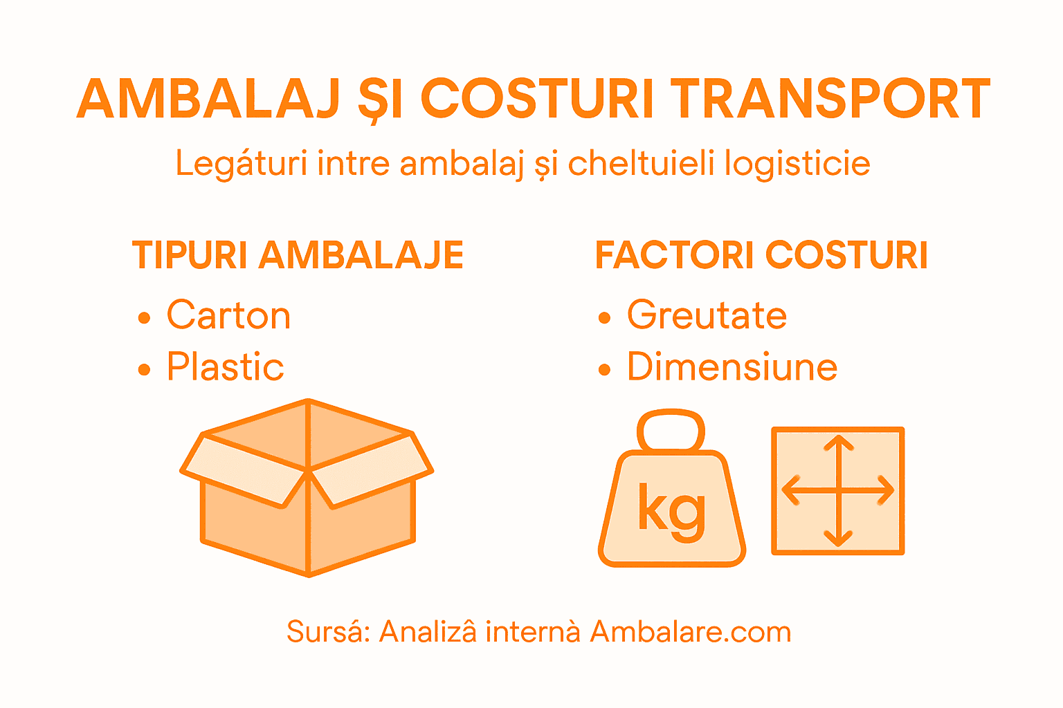 Infografic: ce tipuri de ambalaje există și cum influențează acestea costurile de transport