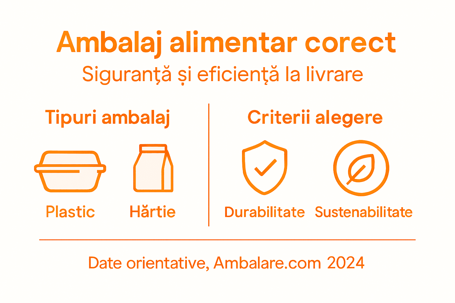 Infografic: cele mai întâlnite tipuri de ambalaje pentru produse alimentare și criterii importante de alegere