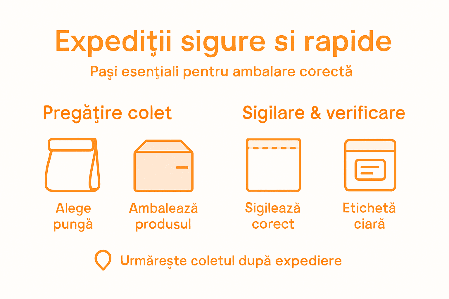 Infografic: cum trimiți pungile de curierat pas cu pas