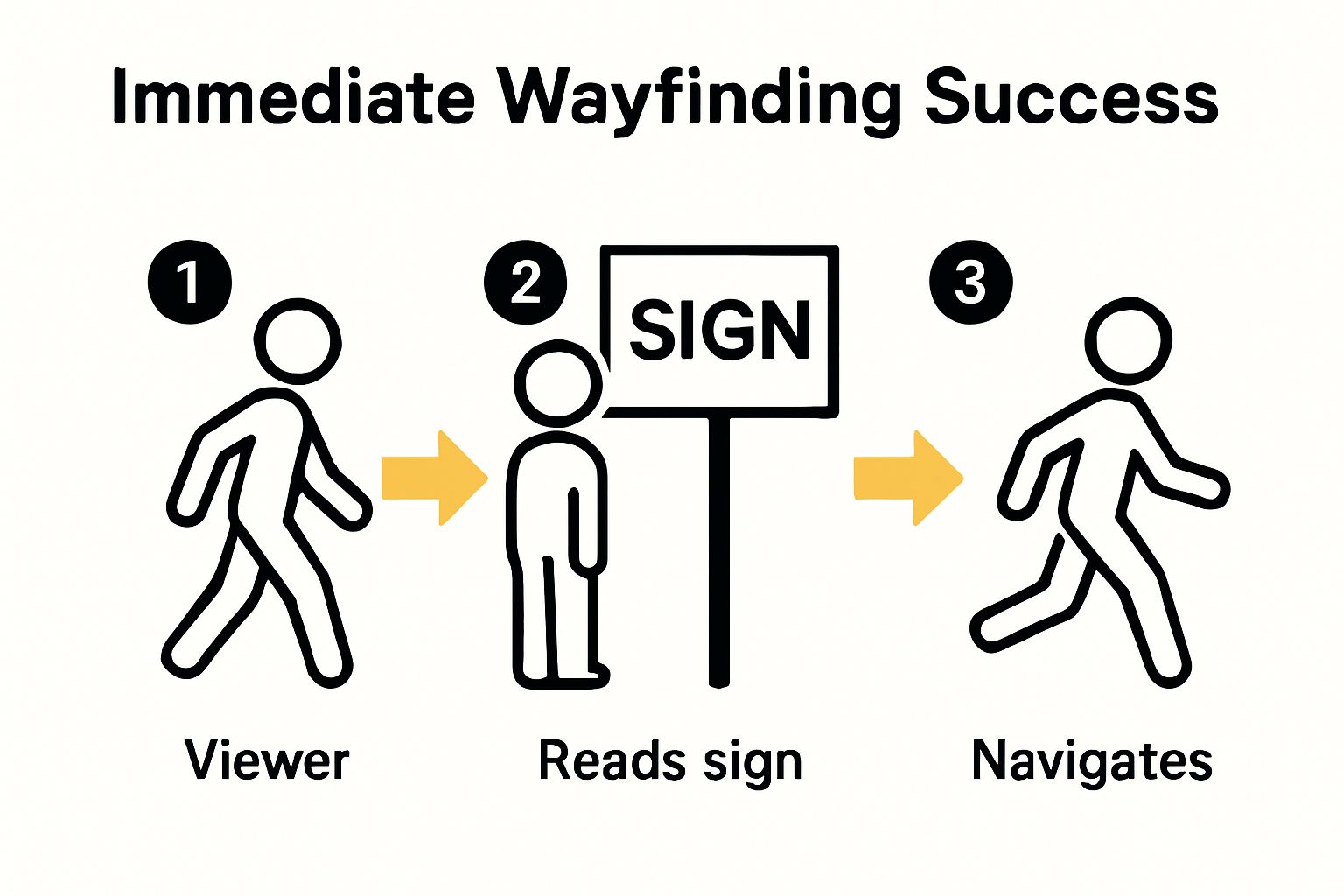 3-step process of testing sign visibility and accessibility