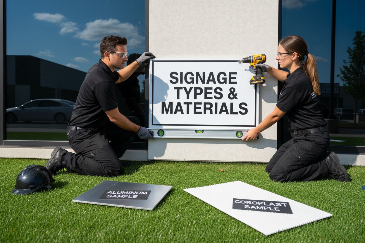 signage types materials