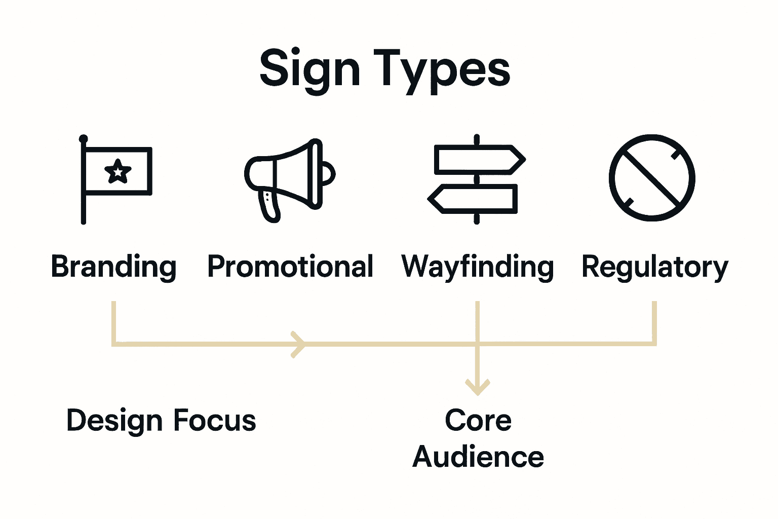 Comparison of custom sign types and design focus