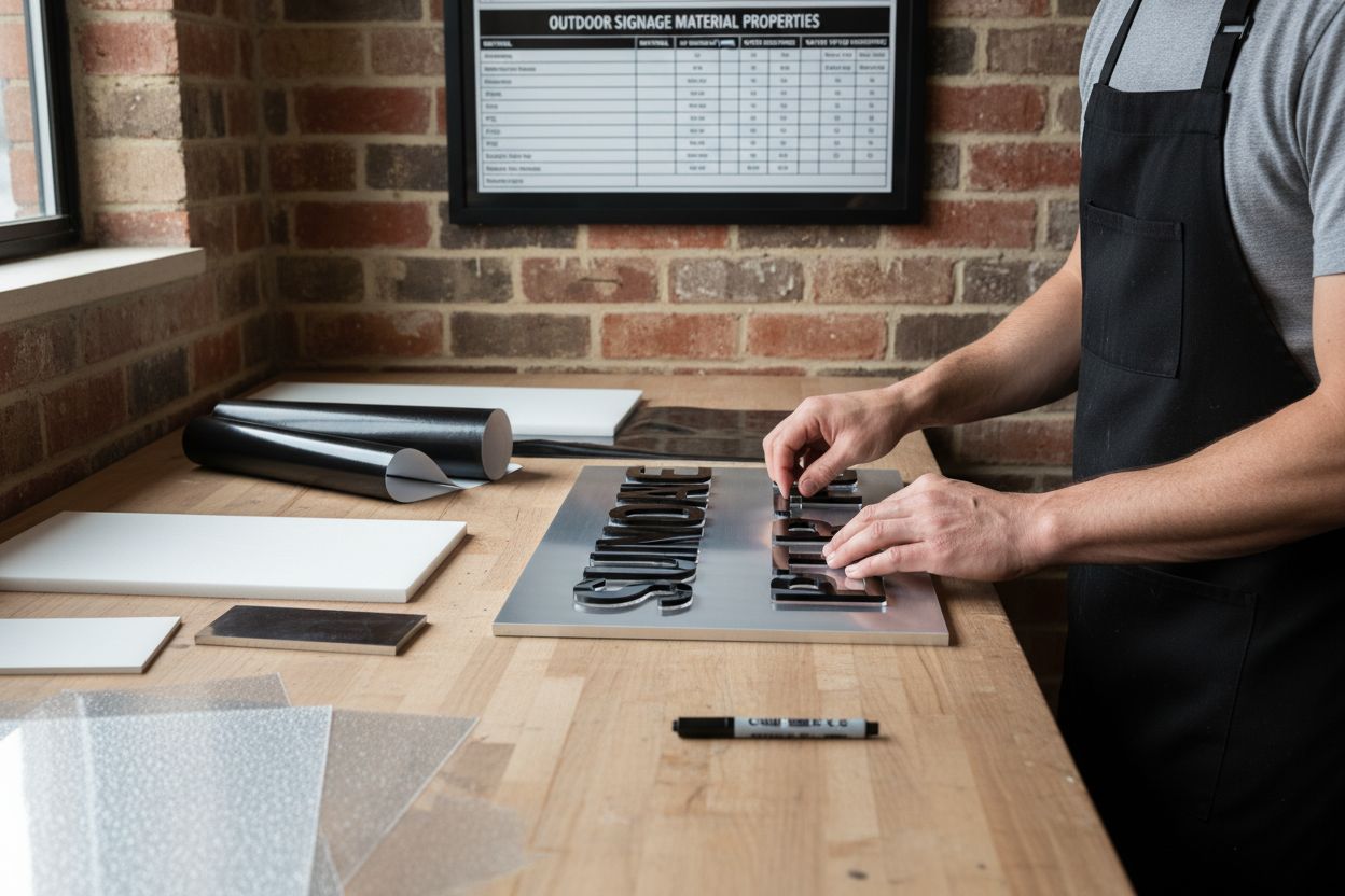 sign materials workspace