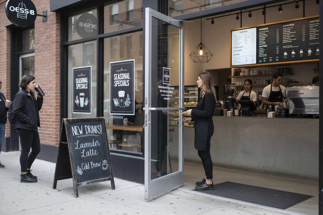 coffee shop signage